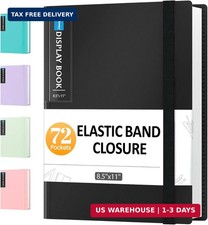 Sooez 72 Pocket Binder with Plastic Sleeves, Portfolio Display Book, 8.5x11