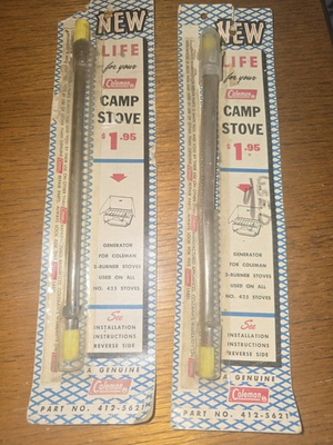 #ad 2 Old Stock Coleman 425 Stove Generator 2 Burner Camp Stove 412 5621 Part $30.00