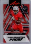 Mazeo Bennett Leaf Football 1/1 Pre Production Proof