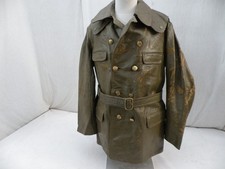 Belgische Armee Kradmelderjacke , Lederjacke , Motorradlederjacke, Gr&ouml;&szlig;e :48/50