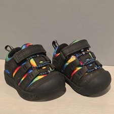 Keen Newport Toddler Shoes Boys 4 Black Original Tie Dye Outdoors Water Trail