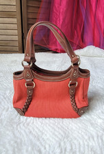 Etienne Aigner Jutte Woven Satchel   Coral pu...