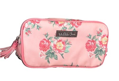 Matilda Jane Pink Floral Double Zip Cosmetic Bag Pencil Case