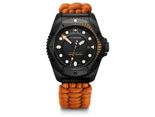 Victorinox Dive PRO Quartz 43 MM Orange Bracelet Black Matt Dial Watch 242069.1