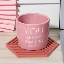 (Hexagonal Stripe Type Red)4Pcs Dining Table Heat Insulated Mat Coaster