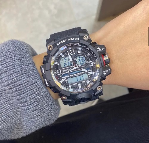 Men Large OVERSIZED Waterproof Digital Sports Military Tactical WRIST WATCH 57mm - Picture 12 of 34