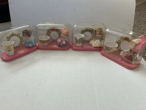 4 Vintage 1967 MATTEL Liddle Kiddles LADY LACE Doll Tea Party Set