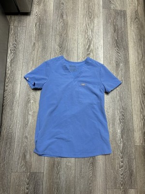 FIGS Catarina Women's Medical Scrub Top - Light  Blue, Size: XS