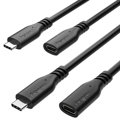 USB C 3.2 Extension Cables 2PCS 1.6ft Type C Male to Female USB Extender 10Gb...