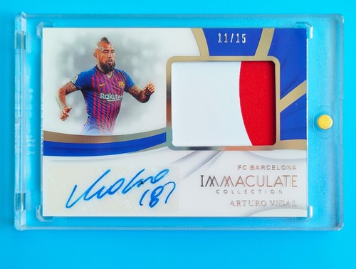 2018-19 Panini Immaculate Barcelona  Arturo Vidal match-worn Patch Auto 11/15
