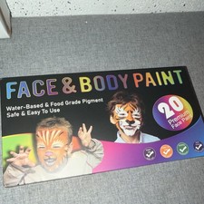 Drawdart Face Body Paint Kit 20 Premium Colors Water-Based Non-Toxic Halloween