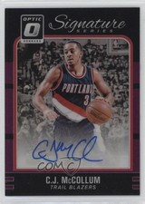 2016 Panini Donruss Optic Signature Series Purple Prizm CJ McCollum #2 Auto 1pi2