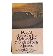 Vintage North Carolina NC Highway Paper Fold ...