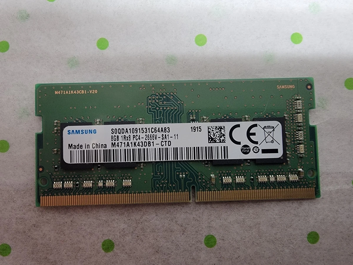 Samsung PC4-21300 (DDR4-2666) Bus Speed Computer RAM 8 GB Capacity