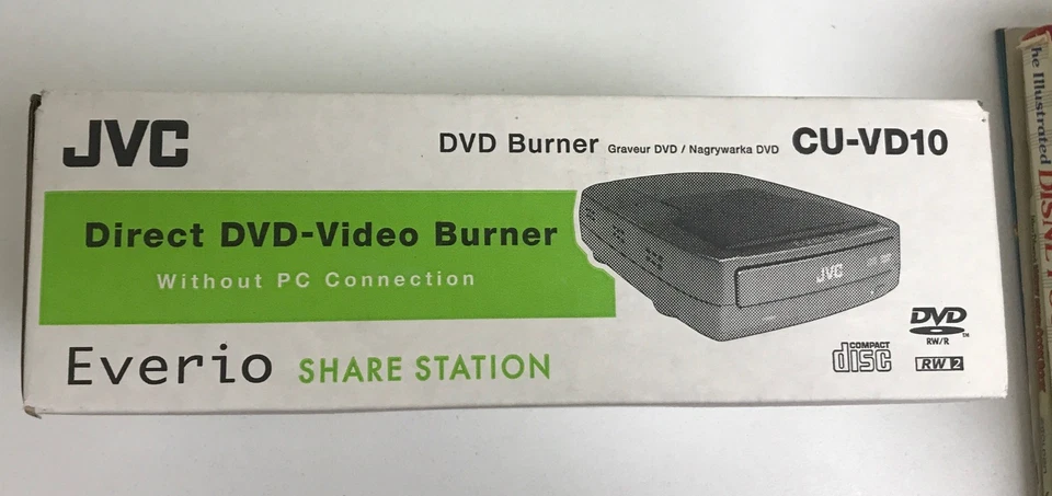 Vintage JVC CU‑VD10 Everio Share Station DVD Burner - Image 2 of 4