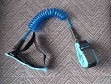 Child Safety Anti-Lost Wrist Link Toddler Harness Leash with Coiled Strap Blue