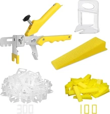 Tile Leveling System Tile Plier 300 Tile Spacers Clips+100 Reusable Wedges