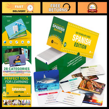 Spanish Vocabulary Flash Cards - 600 Words  Sentences for Beginners, Classroom