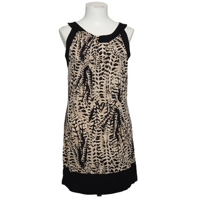Comma, Kleid, Größe: 38, Schwarz/Beige, Polyamid, Print, Damen #ksI
