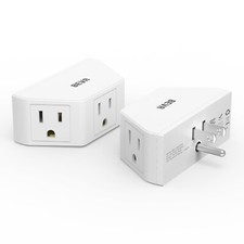 BEVA 2 Pack Small Electric Outlet Adapter, Multi Plug Wall Outlet E... Fast Ship