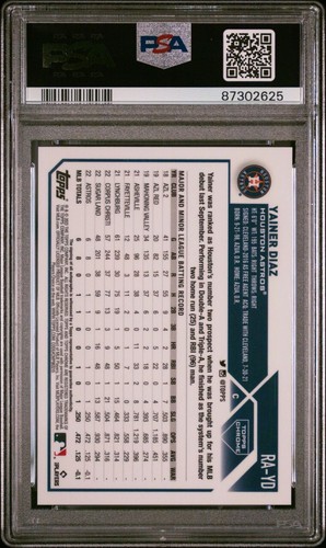 2023 Topps Chrome Gold Wave Auto #RAYD Yainer Diaz /50 PSA 9 Astros RC Rookie - Picture 2 of 2