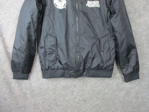 Broken Promises Wired Snake Jacket Mens Medium Black Cobra Logo Insulated Winter - Picture 9 of 18