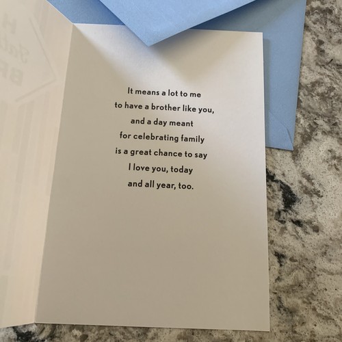 Tarjeta de felicitación Happy Father’s Day - Brother - I Love You 5”x7” - Imagen 5 de 10