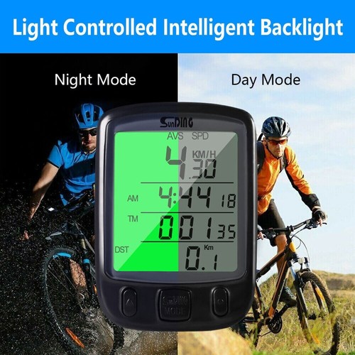 Wireless LCD Digital Bicycle Computer Bike Cycling Speedometer Odometer Backligh - Picture 5 of 12