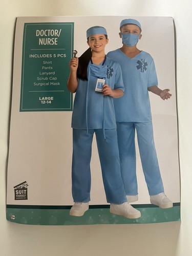 Kids Doctor Costume Dress Up Cosplay Surgeon Large 12-14 Boys Girls 5 Pc NEW NIP - Bild 9 von 10