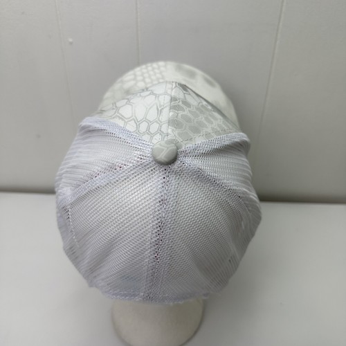 Kryptek Trucker Hat Cap White Red Camo Fishing Snapback Adjustable Mesh Back - Picture 5 of 12