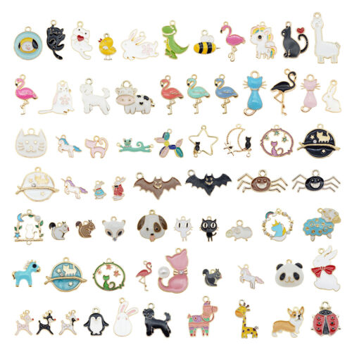 Dijes colgantes surtidos de accesorios hágalo usted mismo de aleación de esmalte mixto 20 un. - Imagen 4 de 5
