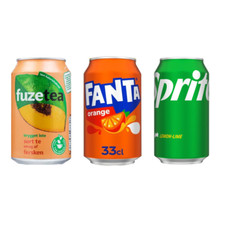 Fuze Tea Peach , Fanta Orange & Sprite  je 24 x 0,33l Dose (ingesamt 72 x 0,33l)