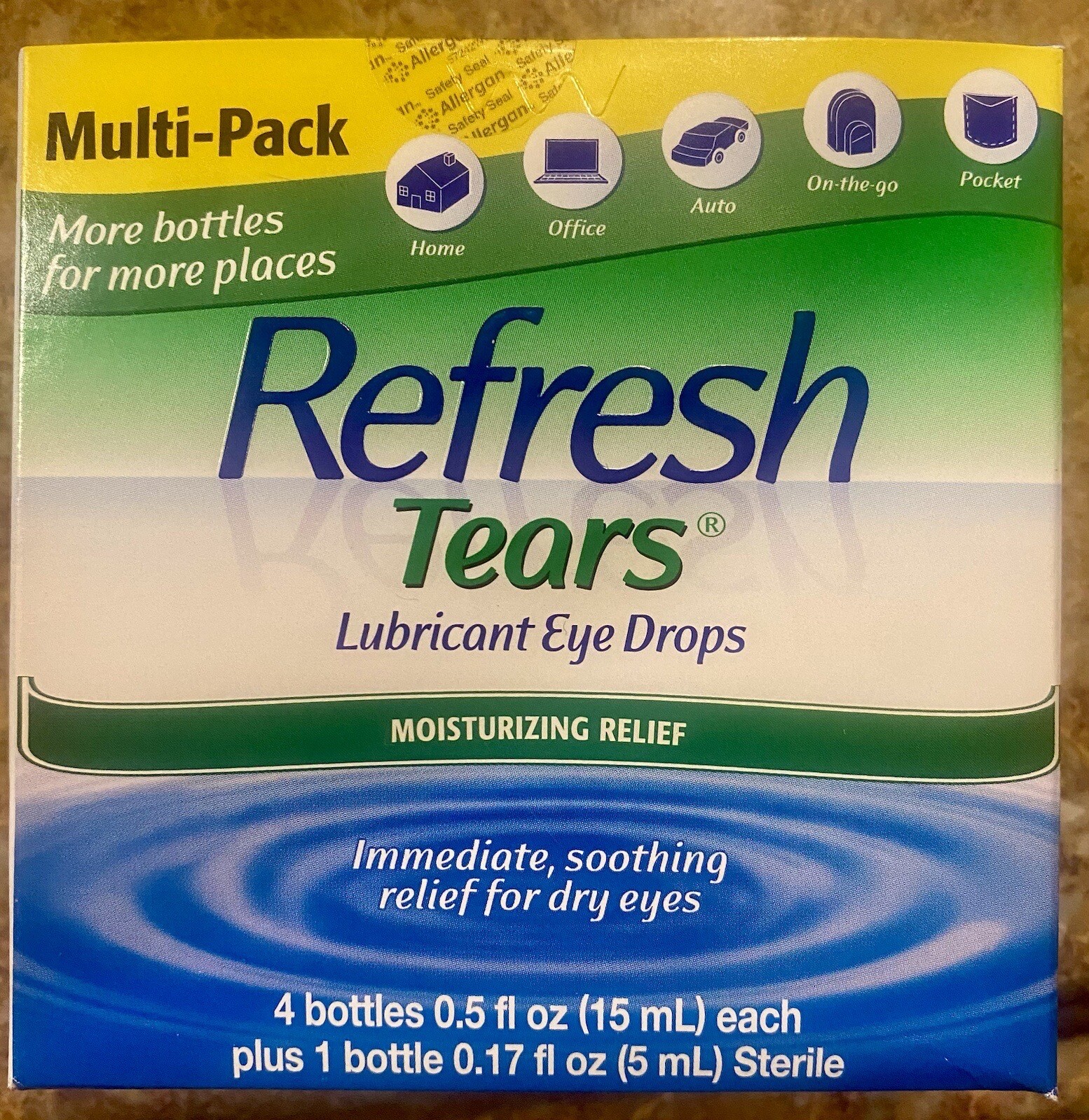 New Refresh Tears Lubricant Eye Drops 4+1 Bonus MultiPack 65 ml EXP 01