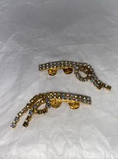 MUSI SIGNED VINTAGE AURORA BOREALIS SHOE CLIPS