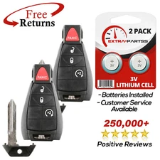2 Remote Keyless Entry Proximity Fob Replacement For Chrysler Dodge (IYZ-C01C)