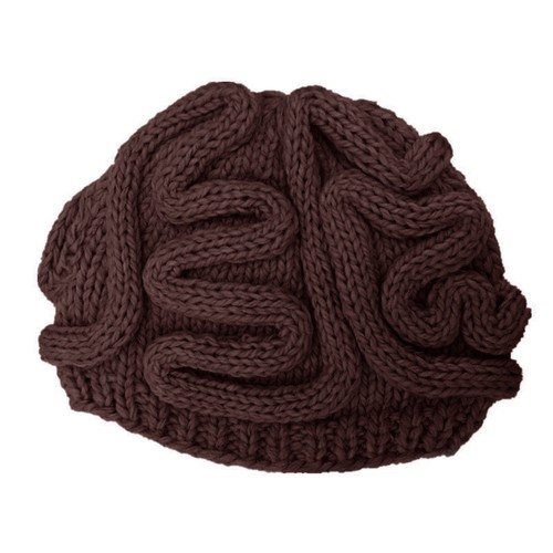 Hand Knitted Horror Brain Hat Adult 