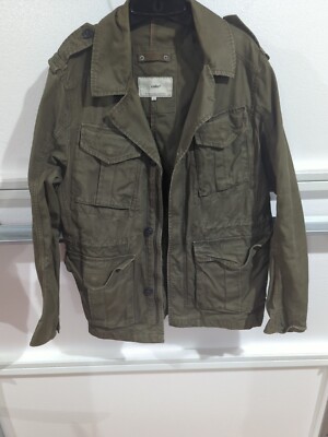 Celio Bomber Jacket Men s Size Large Green Canvas 