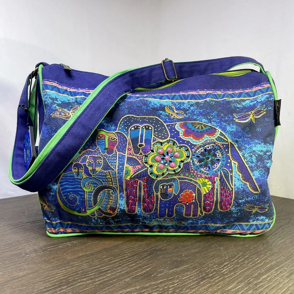 Bolso Mensajero Laurel Burch Perros Azul Foto 2 de 4