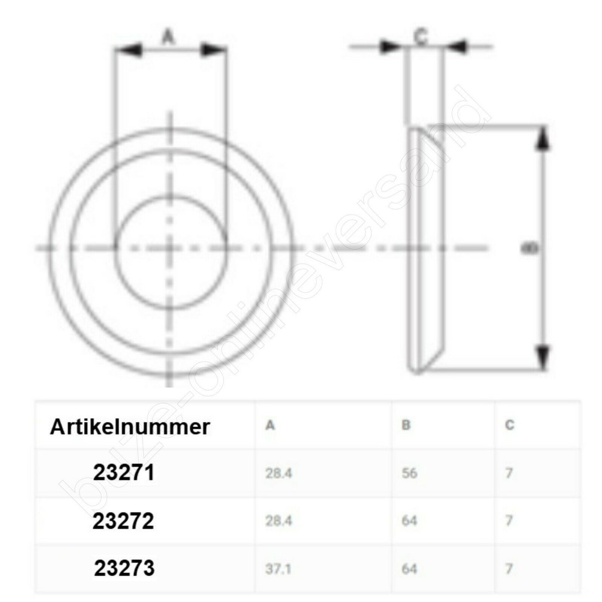 Distanzring / Distanzscheibe für Kugel Typ Kat 3/2 - Unterlenker Distanzring / Distanzscheibe für Kugel Typ Kat 3/2 - Unterlenker