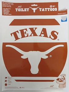UNIVERSITY OF TEXAS Austin Longhorns REMOVABLE Vinyl Toilet Tattoo Applique NEW