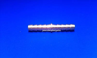 Solid Brass Barb Fitting Splicer Mender Coupling 1/4" Hose ID Air Fuel Water
