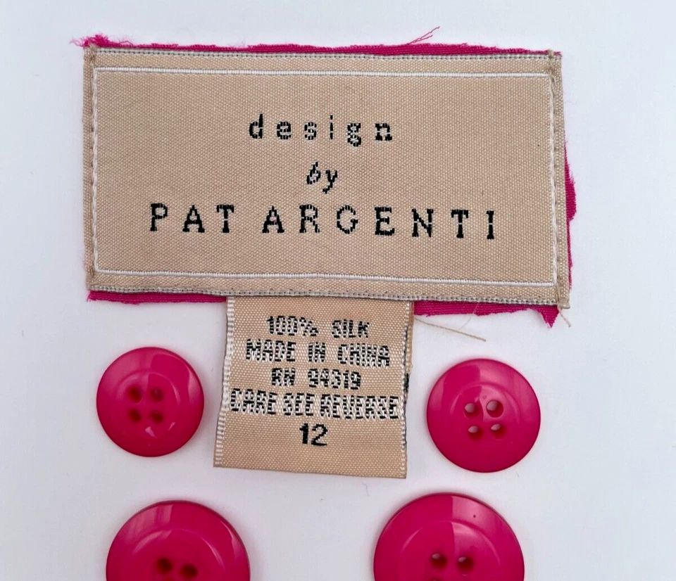 Pat Argenti Repuesto Redondo 4 Agujeros Botón Plano Rosa Lote Mixto Juego de 6 Foto 2 de 4