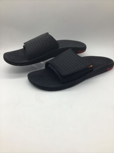 Olukai Men's Black Halo Olu Slides Slip On Sandals