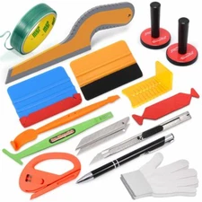 Vinyl Squeegee Kit Car Wrap Application Tools Window Tint Film Tucking Tool USA