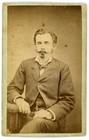 CDV Photo Well-Dressed 24 yr old Man at Table by J.H. Disler Sarcoxie Missouri — photo 1