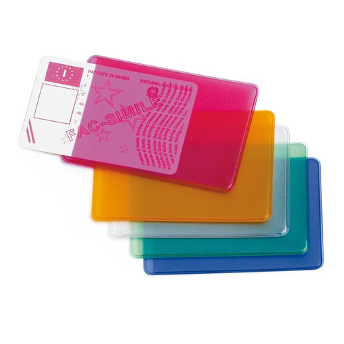 Porta Patente in Plastica Trasparente Singolo per Tessere Carte di Credito  10PZ | eBay