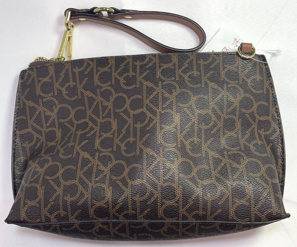 Calvin Klein Brown Signature PVC Bag - Image 2 of 4