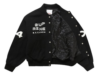 Supreme Tourist Varsity Jacket Black M