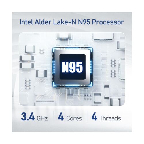 WI-6 Mini PC,Intel Alder Lake N95(3.4 GHz) Mini Computer, 8GB RAM 256GB M.2 S... - Picture 2 of 7