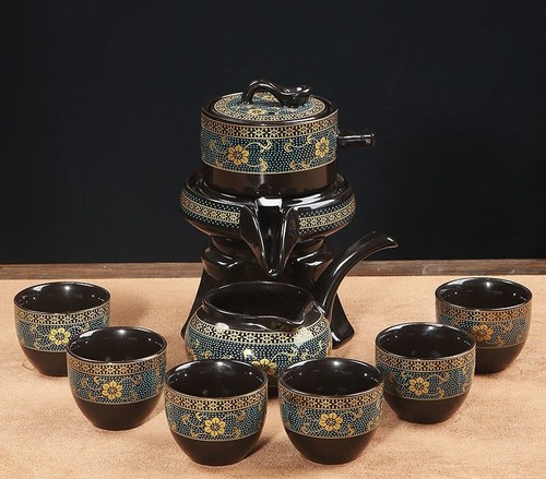 Juego de ceremonia de té semiautomático chino de 8 piezas cerámica arcilla púrpura tradicional - Imagen 31 de 36